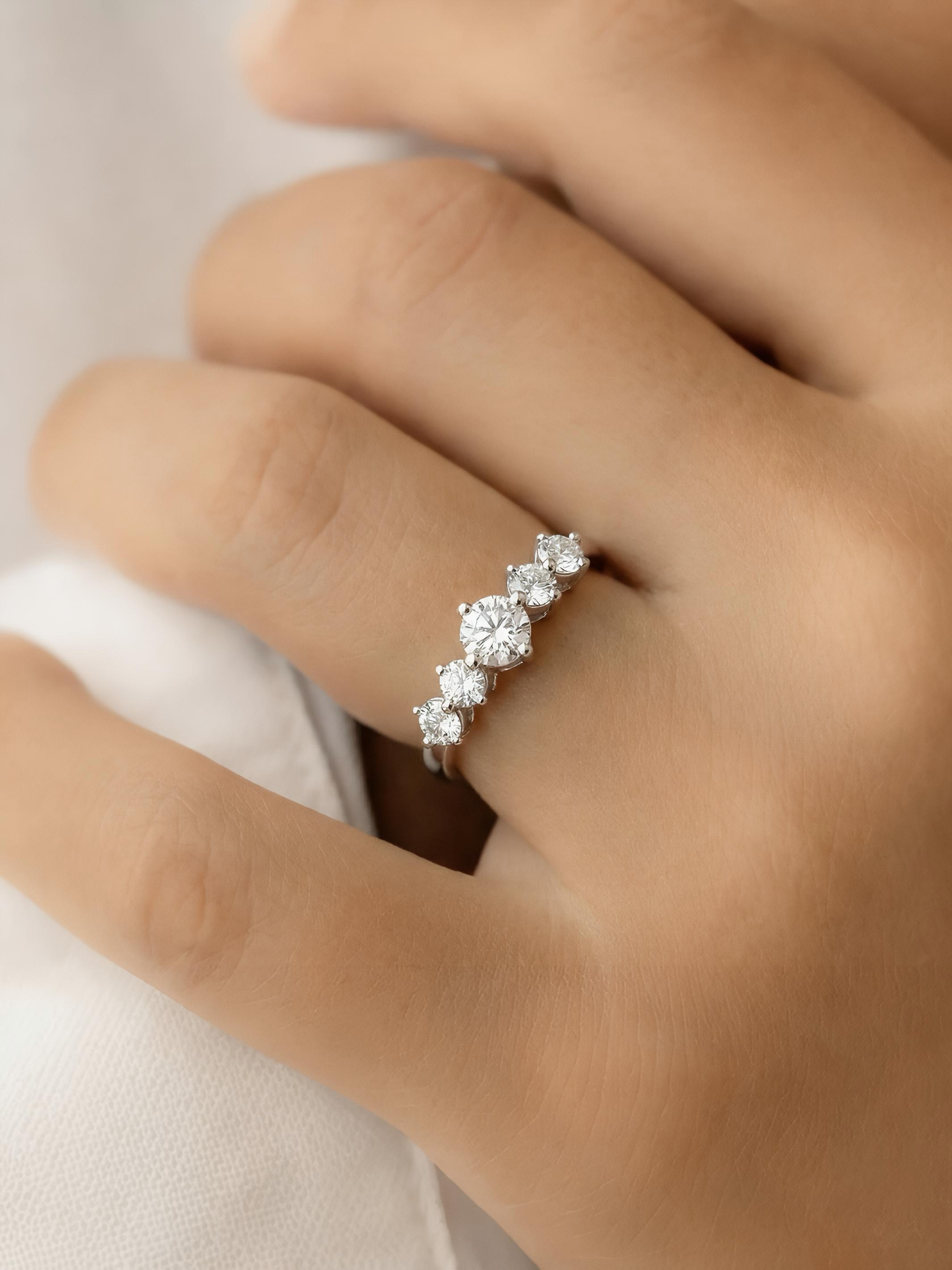 Pure Silver Ornate Jewel Ring