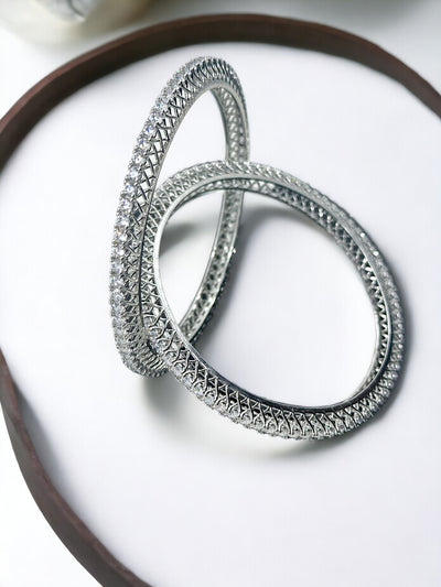 Silver Eternity Bangles