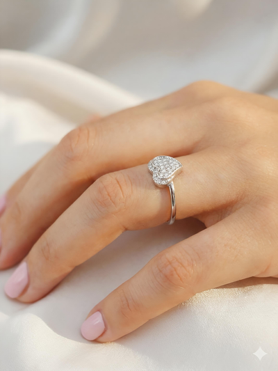 Pure Silver Heart Ring