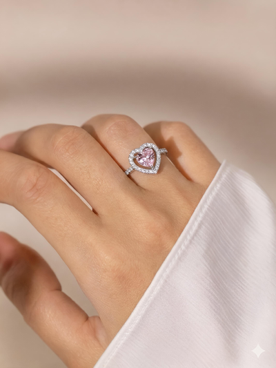 Pure Silver 'Heart of Fire'  Ring