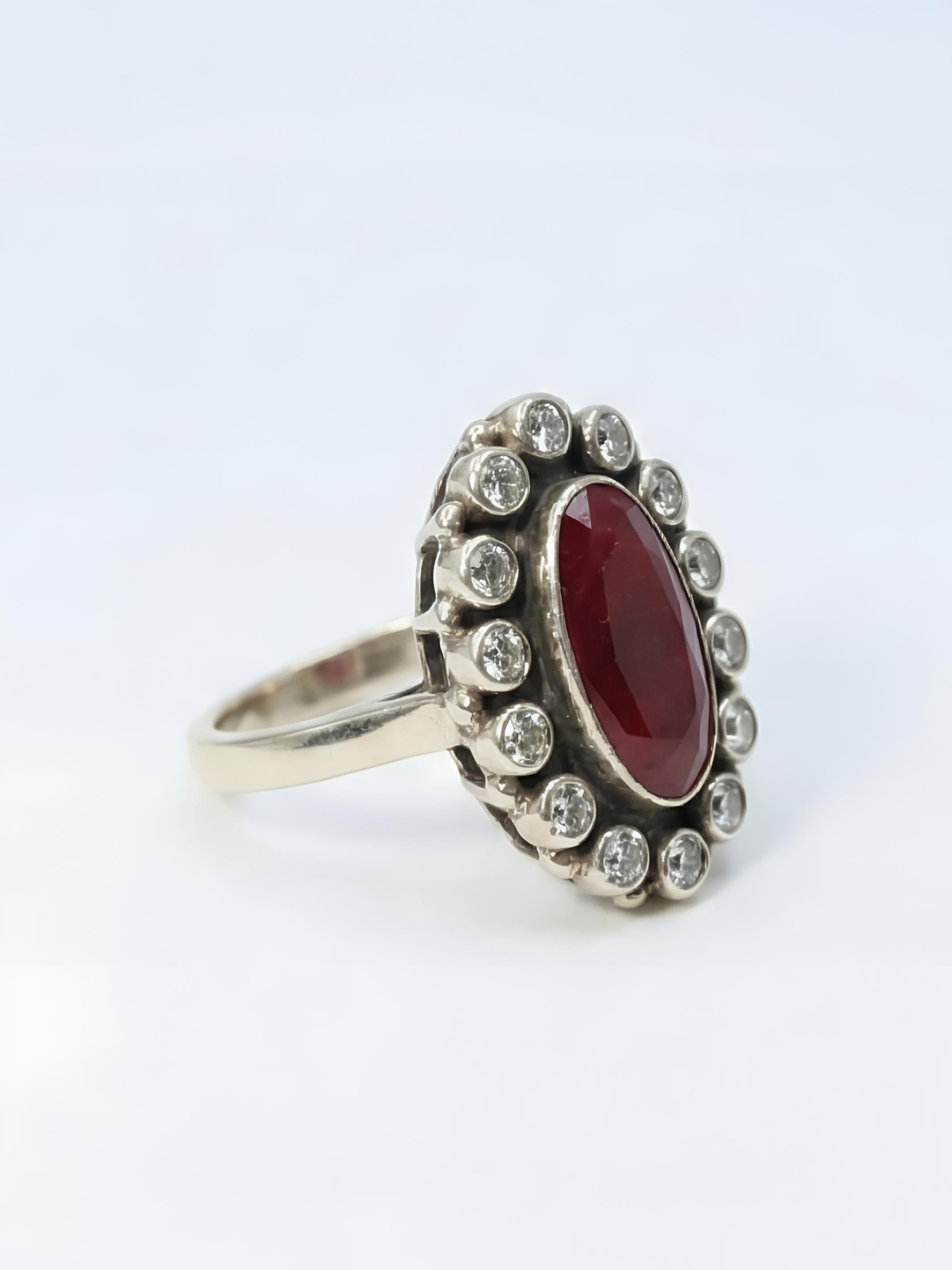 Tattva - The Jadau Oval Pure Silver Ring