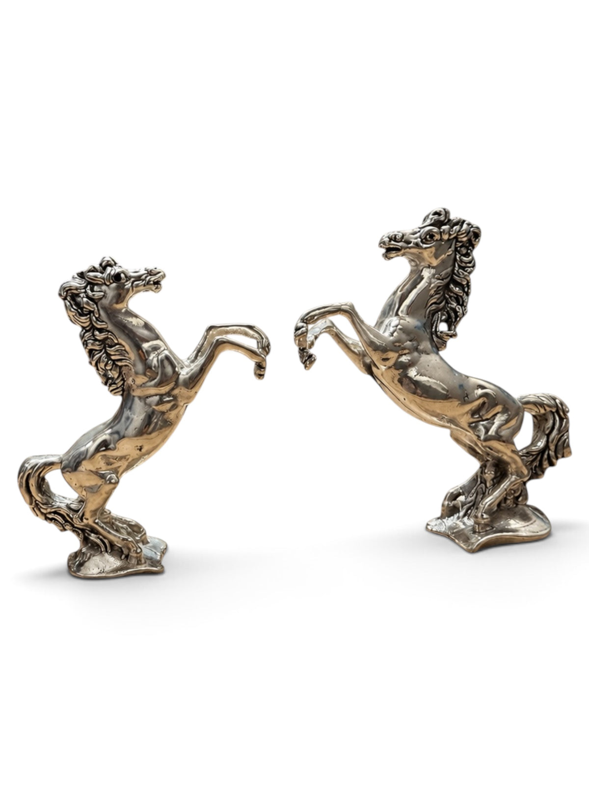 Majestic Rising Horse Pair in Pure 999 Silver