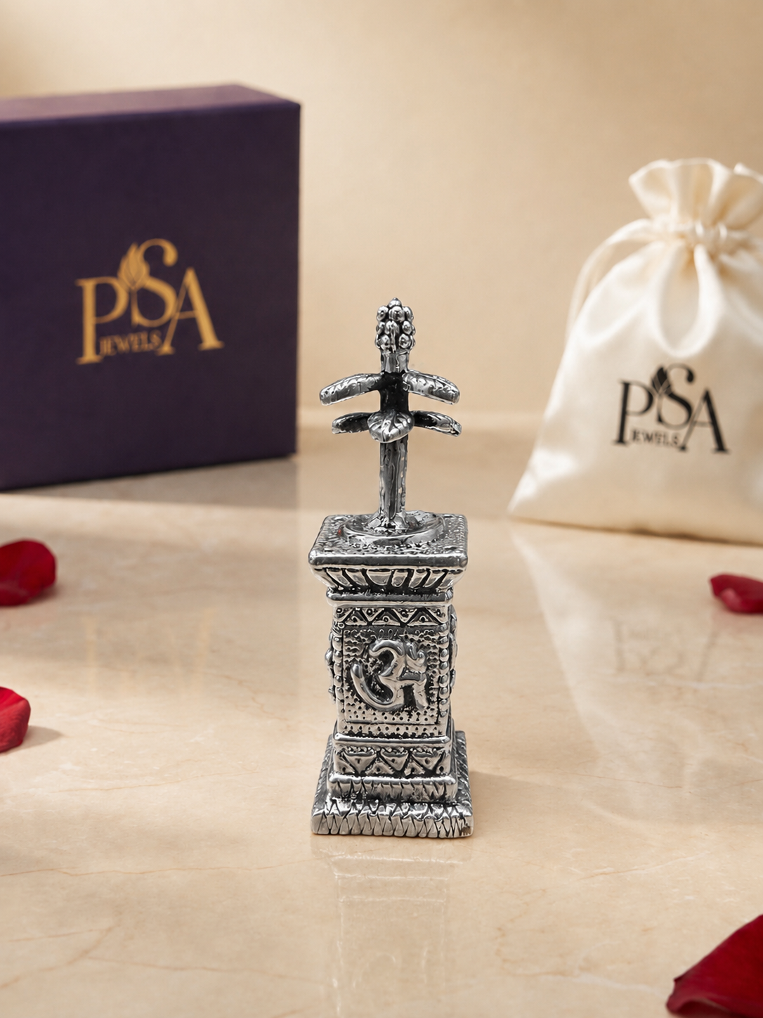 Pure 999 Silver Mini Tulsi Plant/Basil Rosary Plant