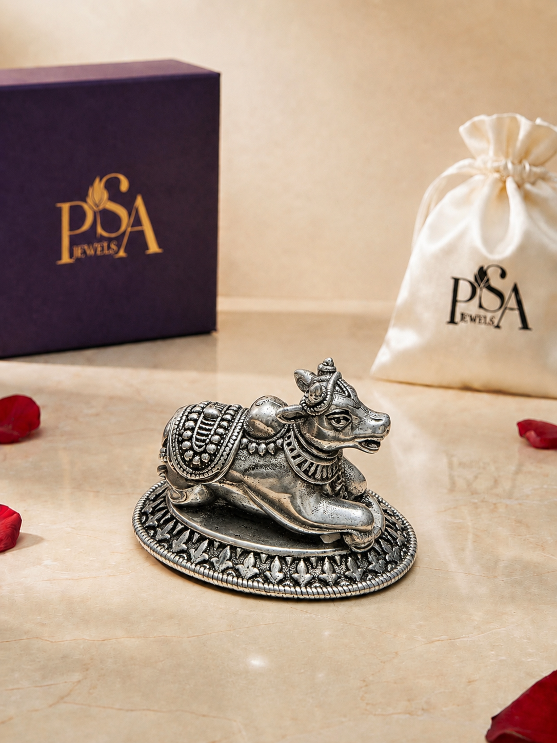 Pure 999 Silver Nandi Idol