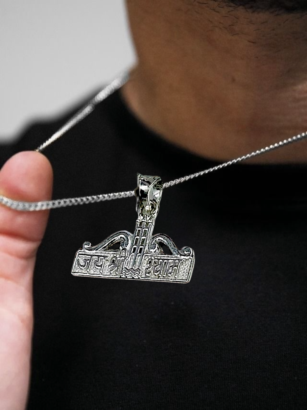 Divine Khatushyam ji Dhanush Pendant with Chain - PSA Jewels