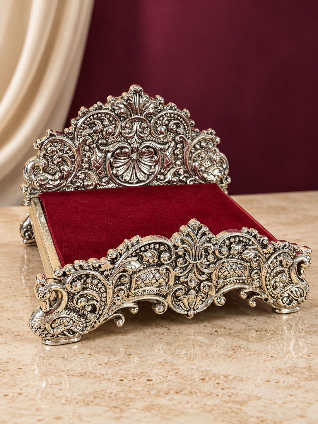 Pure 999 Silver Royal Mayur Bed