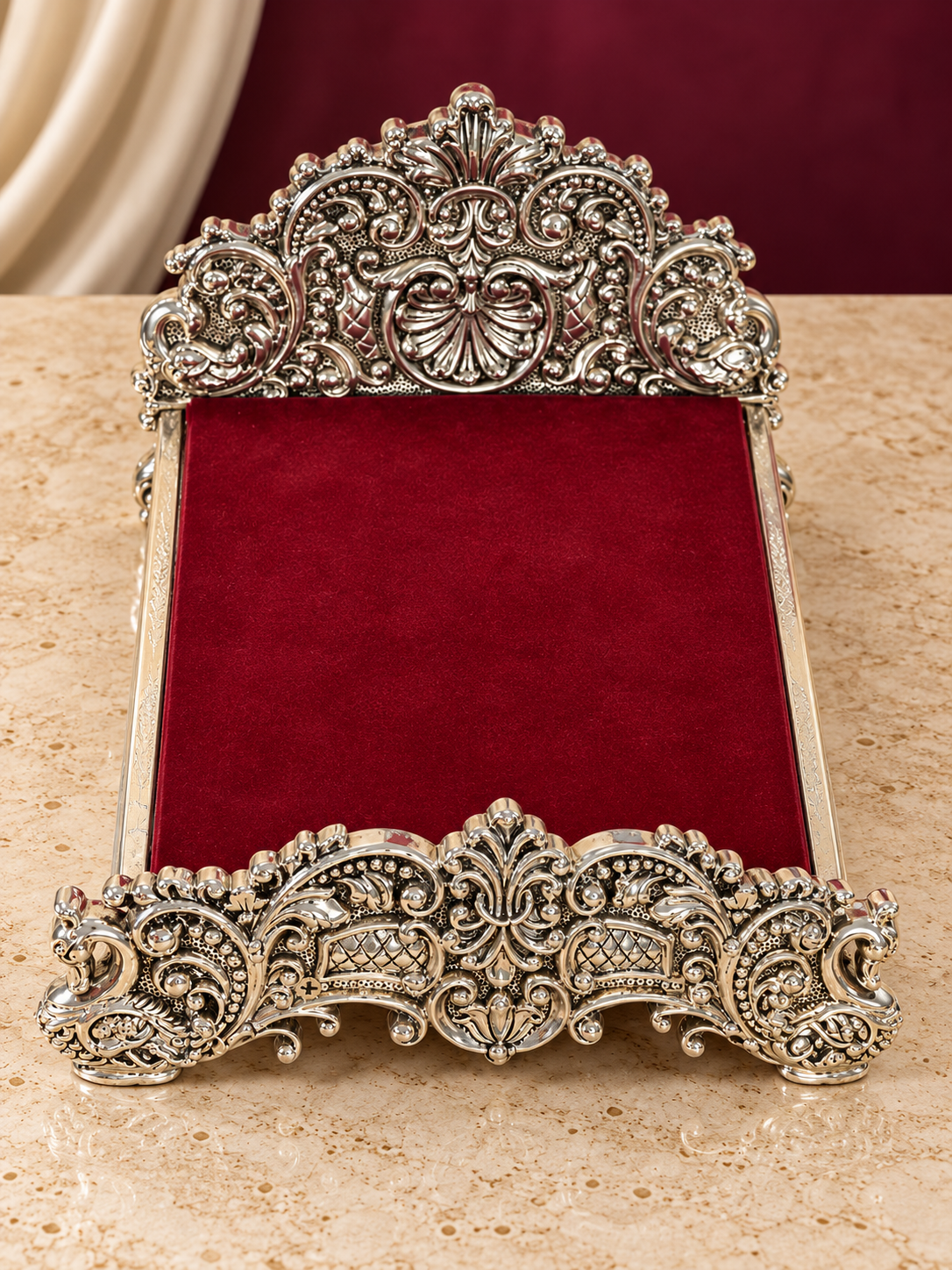 Pure 999 Silver Royal Mayur Bed