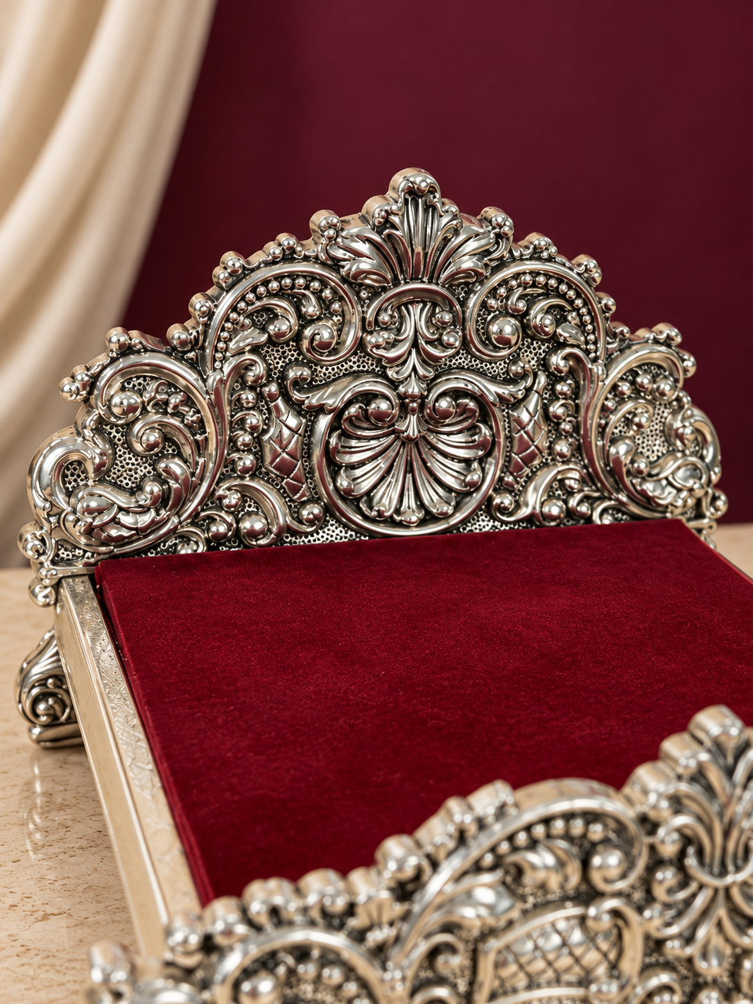 Pure 999 Silver Royal Mayur Bed