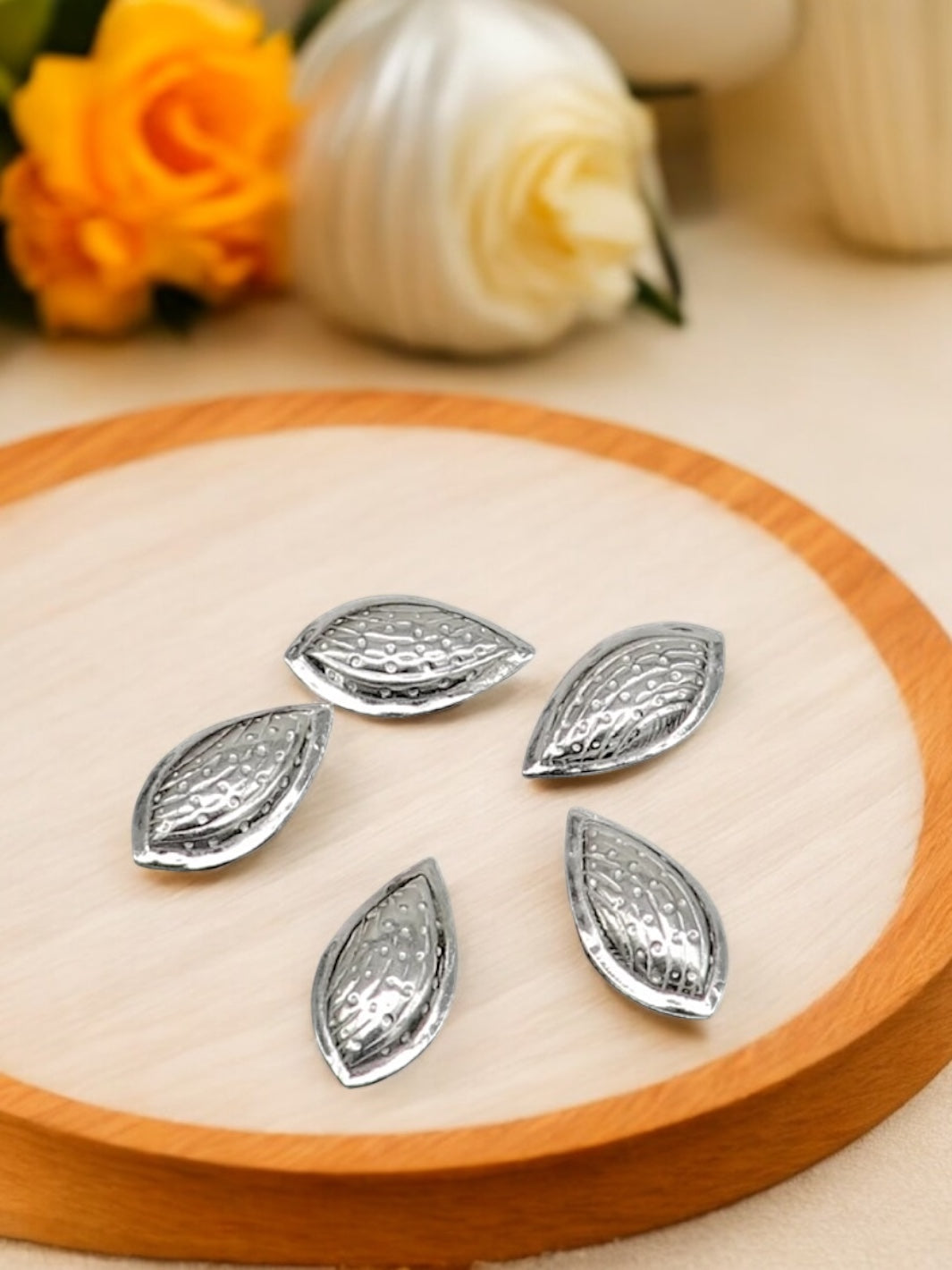 Pure Silver Small Badam/ Almonds (5 pieces)