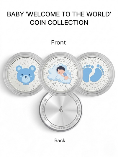 Baby Boy Pure Silver Coin Set – Gift Box