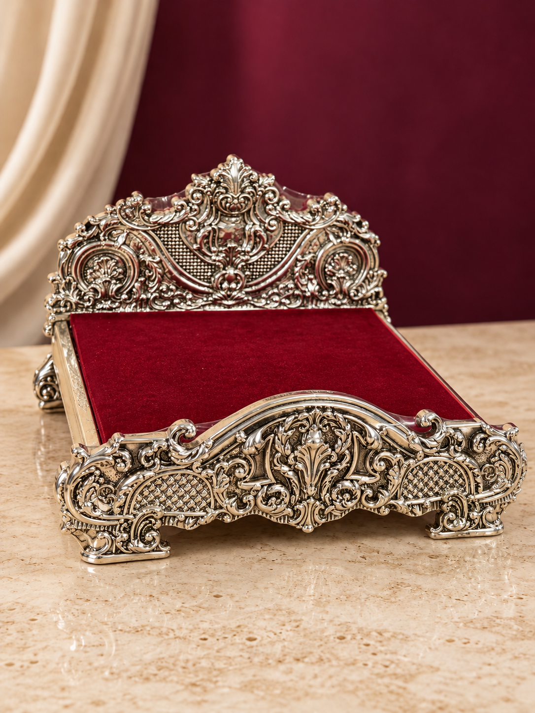 Pure 999 Silver Royal Mayur Bed
