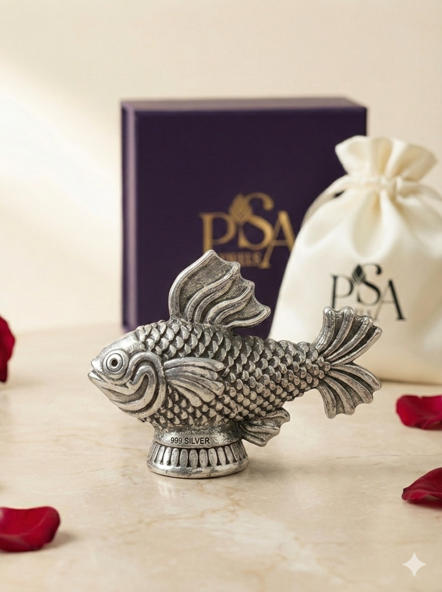 Pure Silver Fish with stand