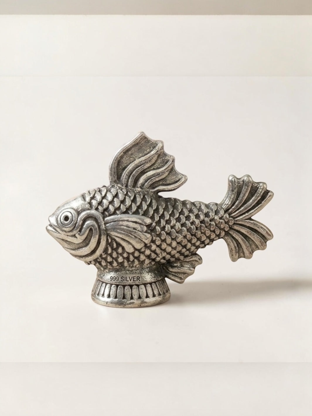 Pure Silver Fish with stand