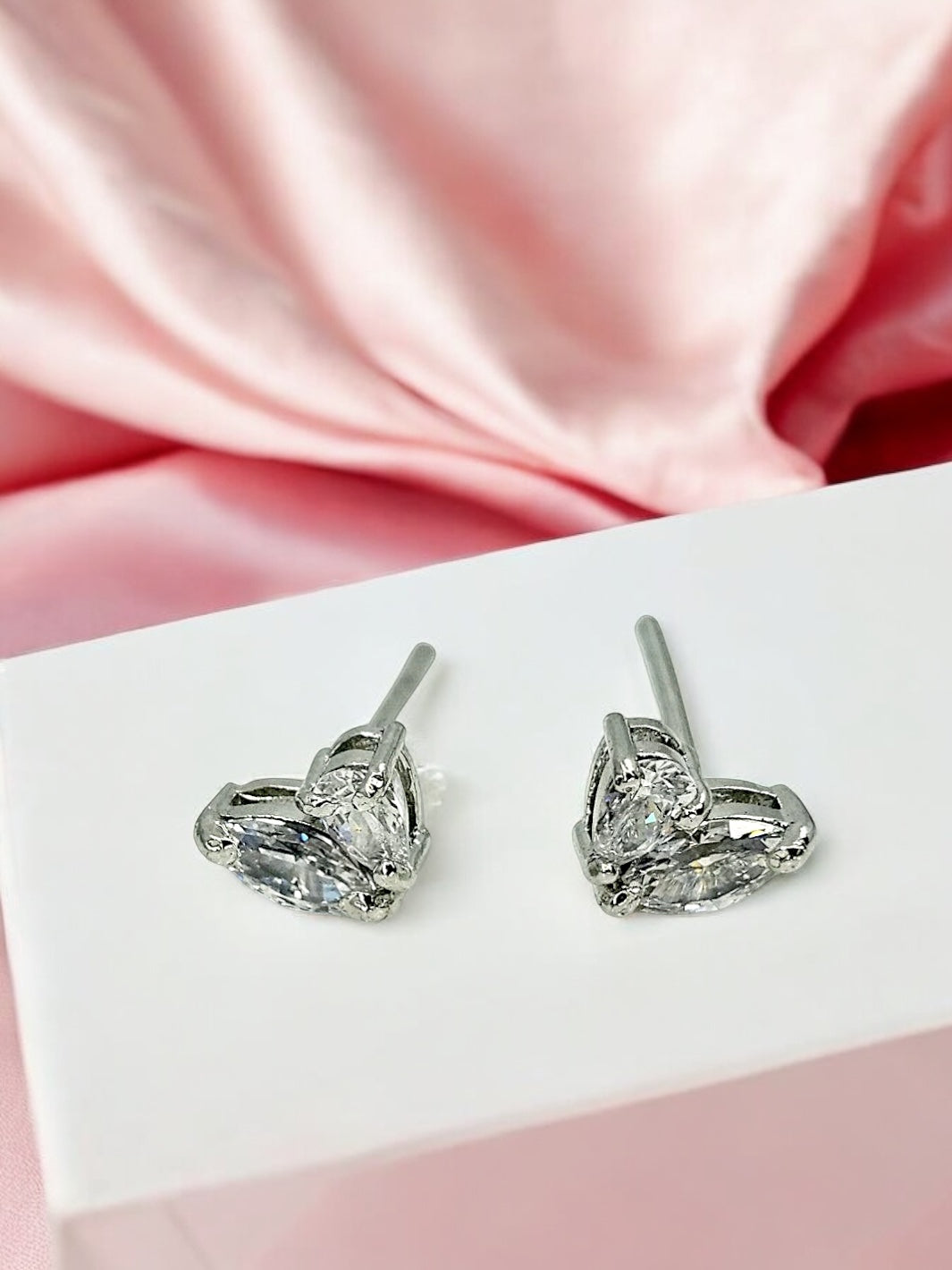 Two Leaves shaped Silver Earring - PSA Jewels