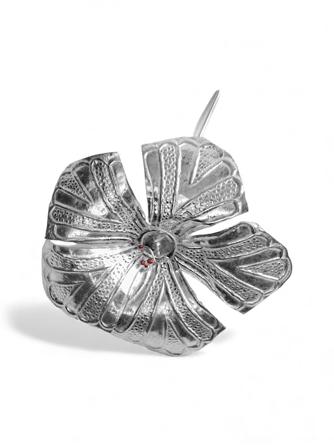 Pure Silver Large Jaswand / Hibiscus Flower