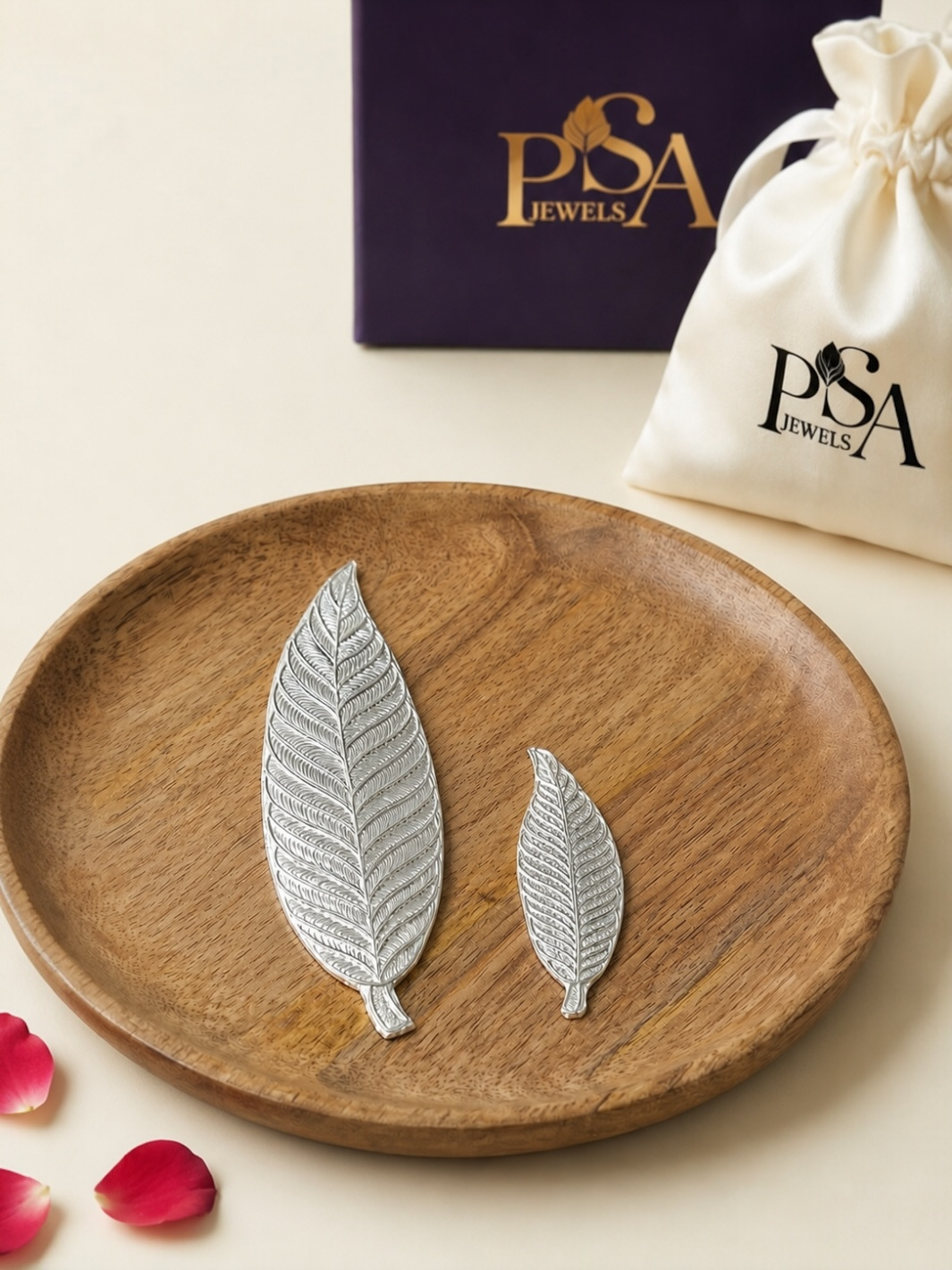 Pure Silver Tej Pata/ Bay Leaf Set