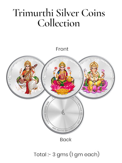 Trimurthi Pure Silver Coin Set – Gift Box