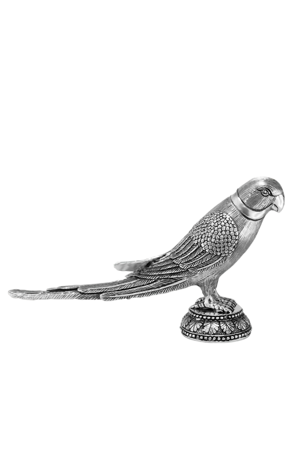 Pure Silver Pair Of Parrot Idol