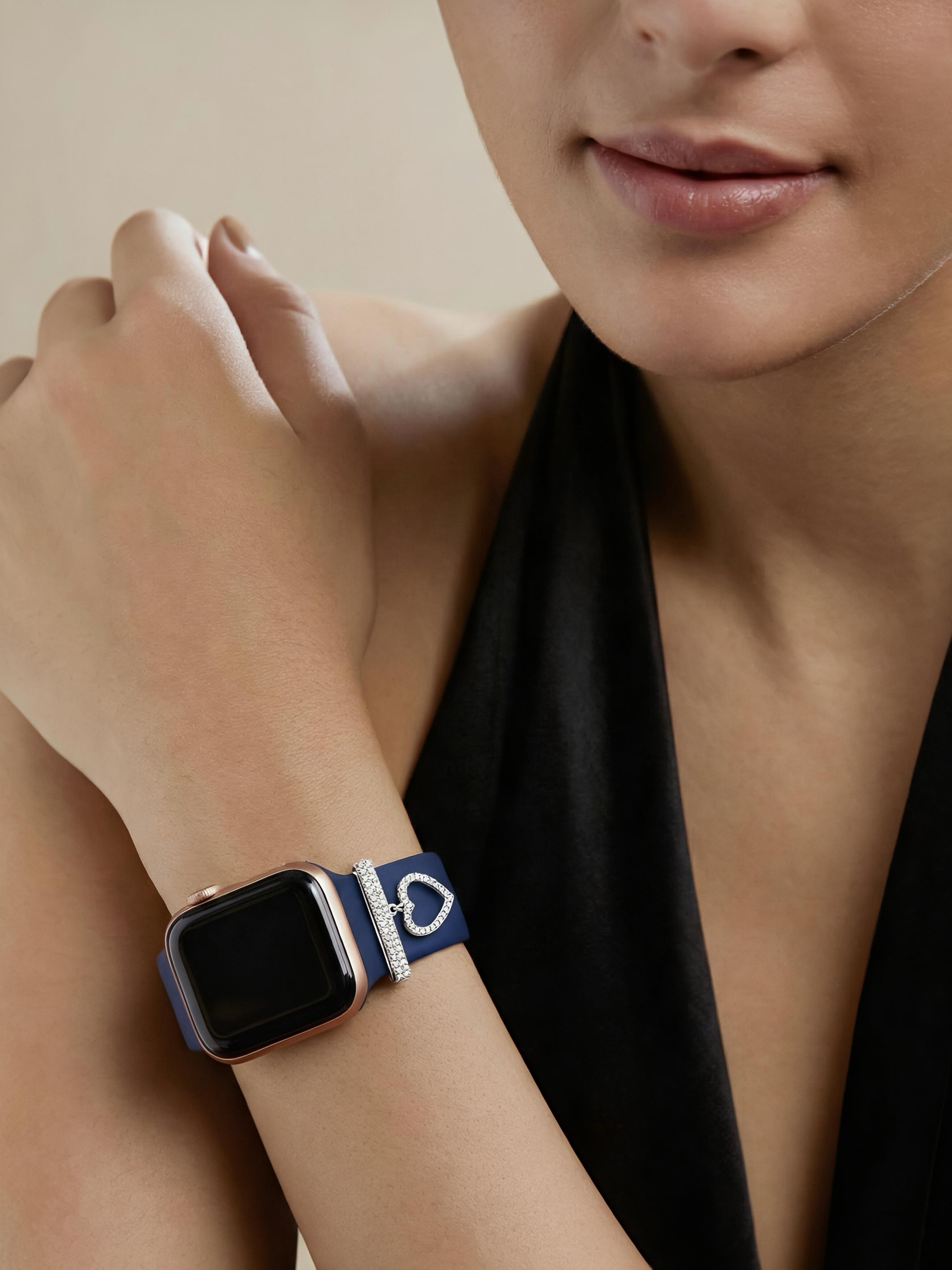 The Sparkling Heart Smart Pure Silver Watch Charm