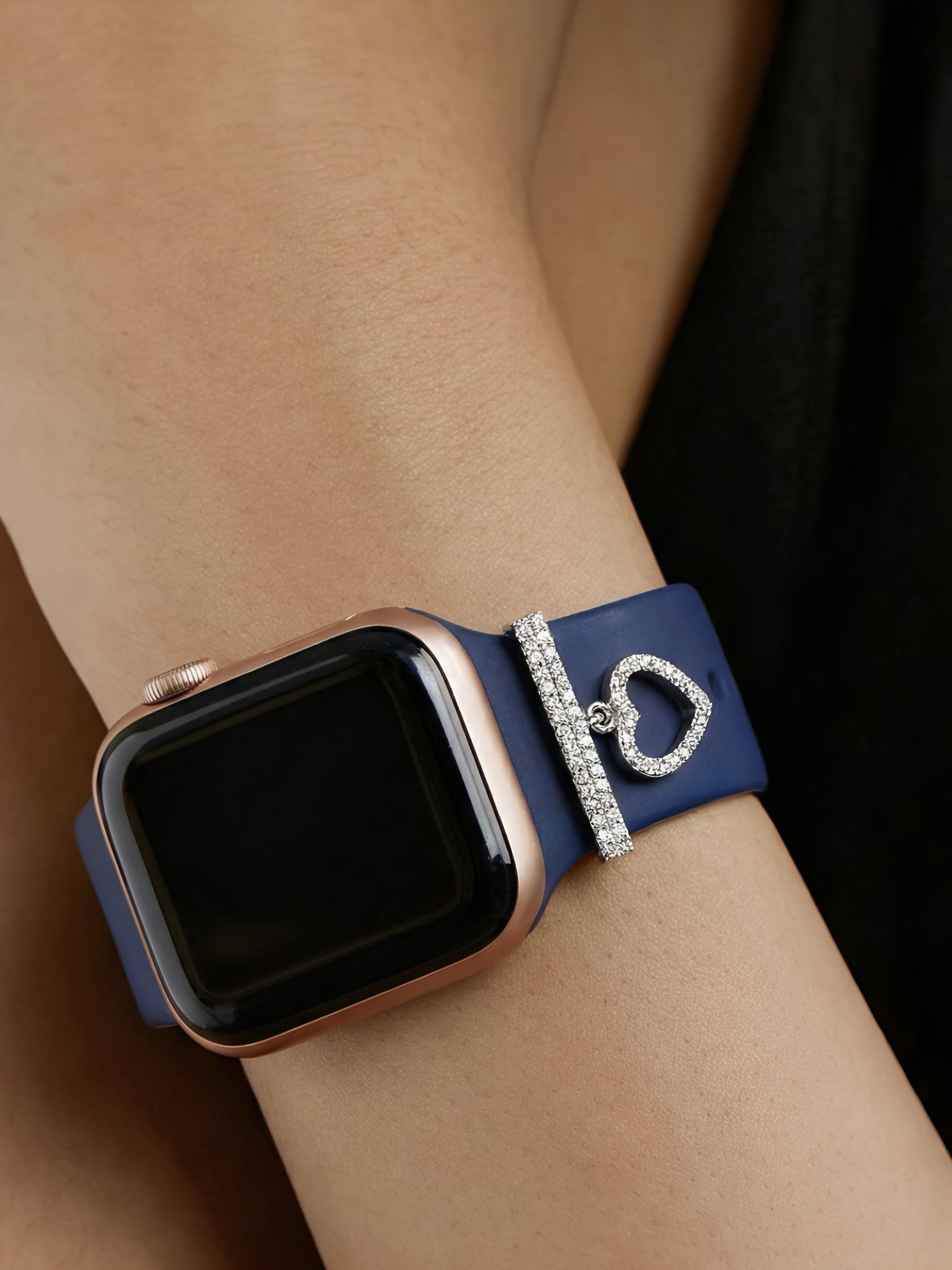 The Sparkling Heart Smart Pure Silver Watch Charm