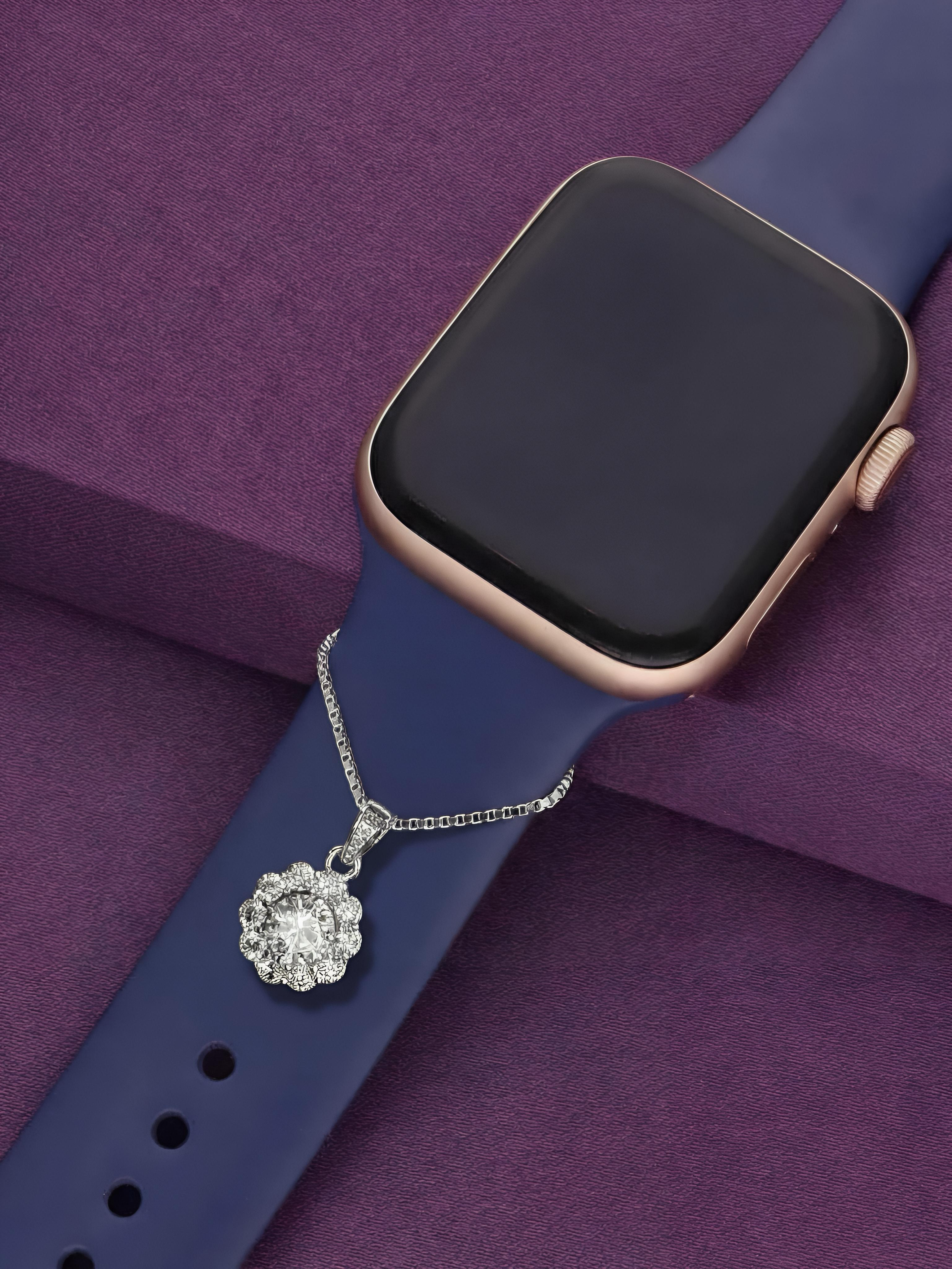 The Crystal Bloom Pure Silver Watch Charm