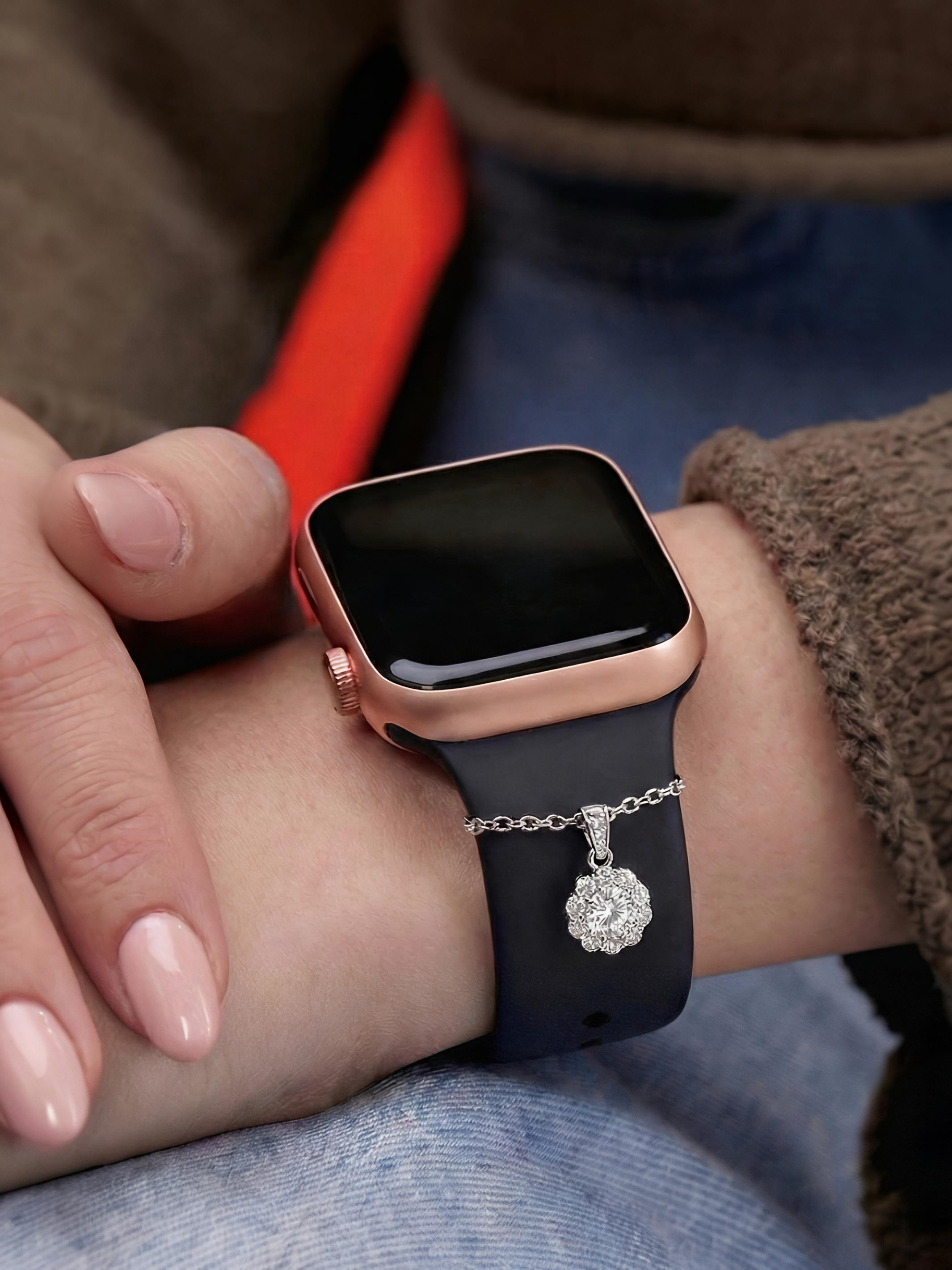 The Crystal Bloom Pure Silver Watch Charm