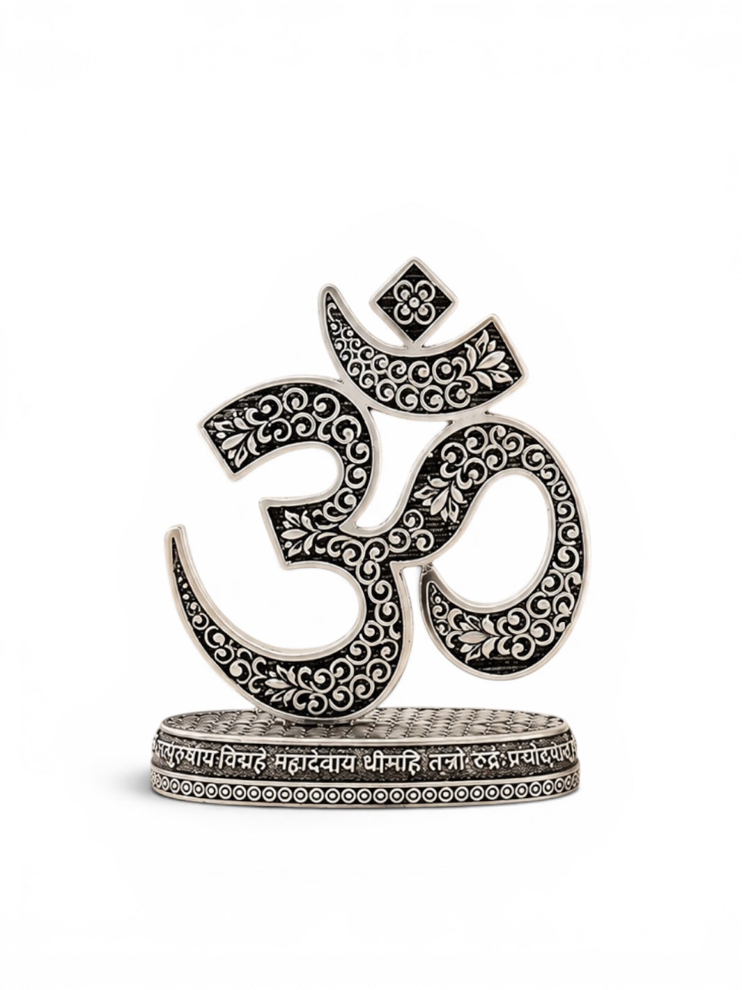Pure Silver Antique OM Mantra symbol