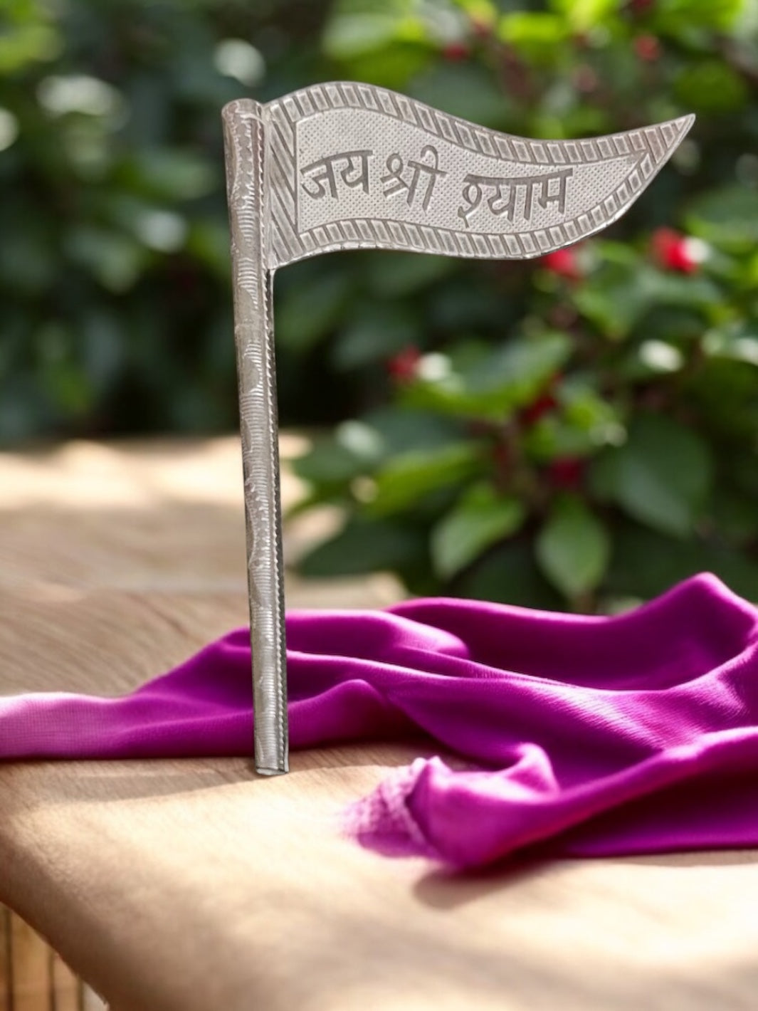 Pure Silver Jai Shree Shyam jhanda/Flag