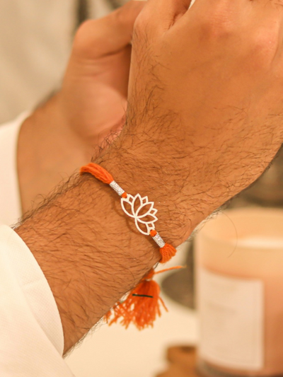 LotusBless 92.5 Pure Silver Rakhi