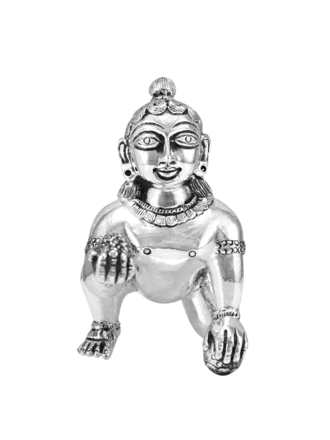 Pure Silver Ladoo Gopal Krishna Idol