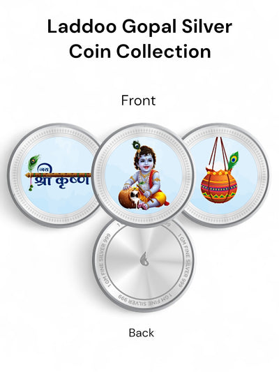 Ladoo Gopal Pure Silver Coin Set – Gift Box