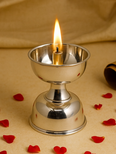 Silver Akhand Deepak/ Diya