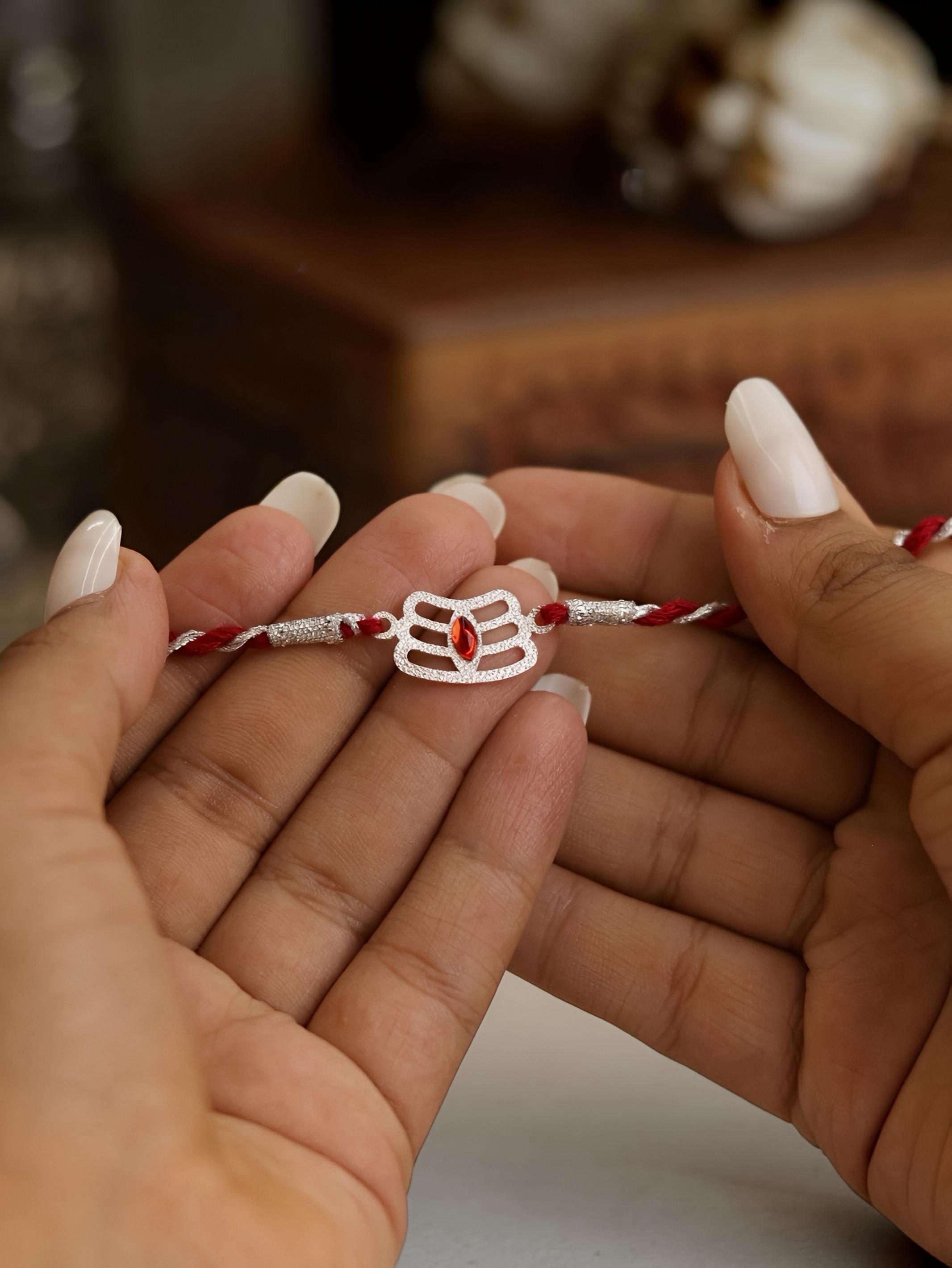 Trinetra Luxury 92.5 Silver Bhai Rakhi