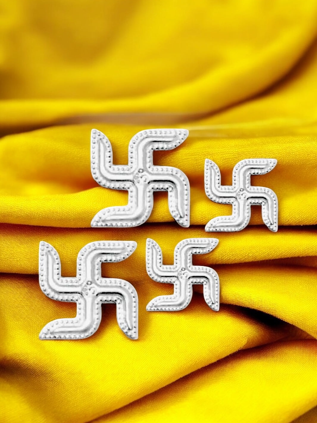 Pure Silver Swastik (2 pieces)