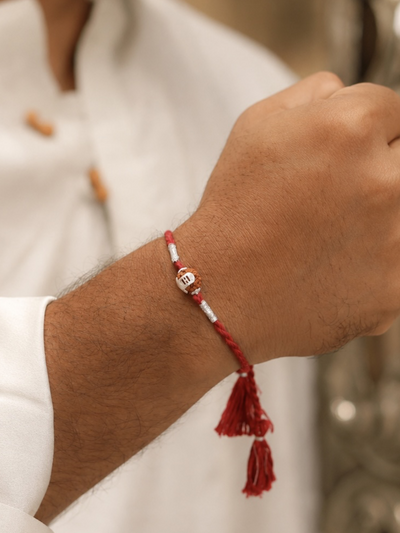 Shivling on Rudraksha 92.5 Silver Rakhi