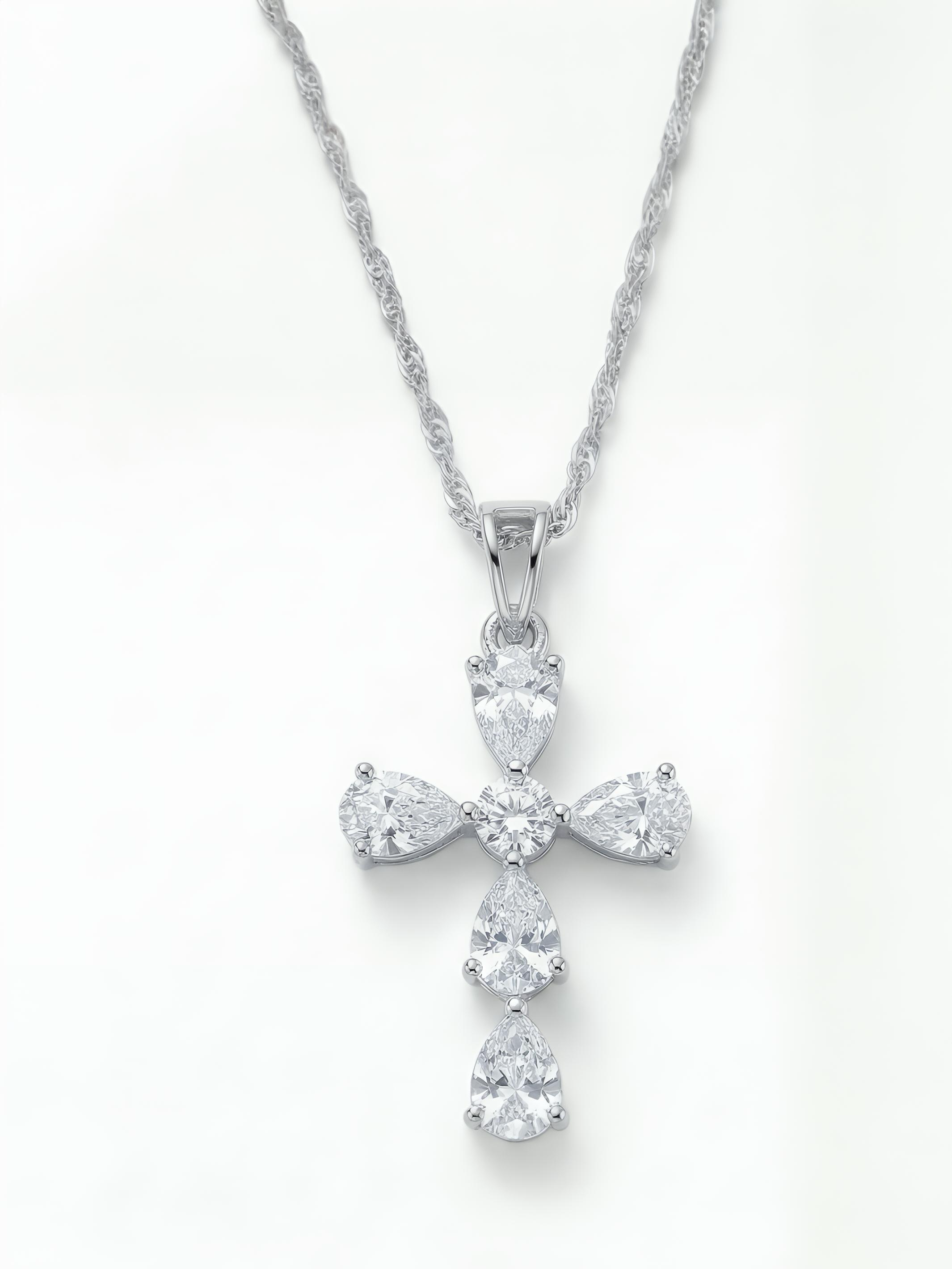 Sterling Silver Cross with Jesus Pendant