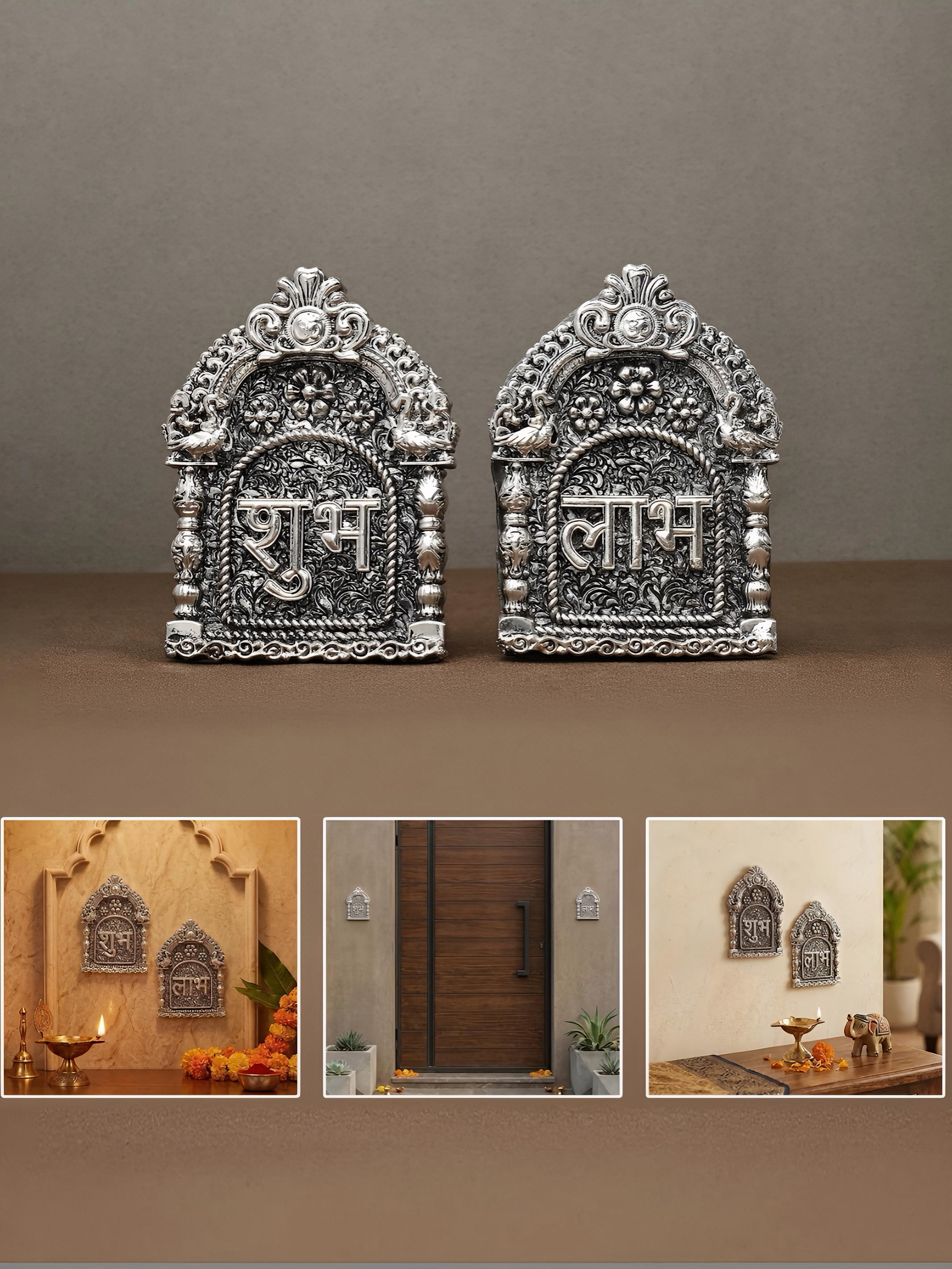 Pure 999 Antique Finish Silver Shubh Laabh