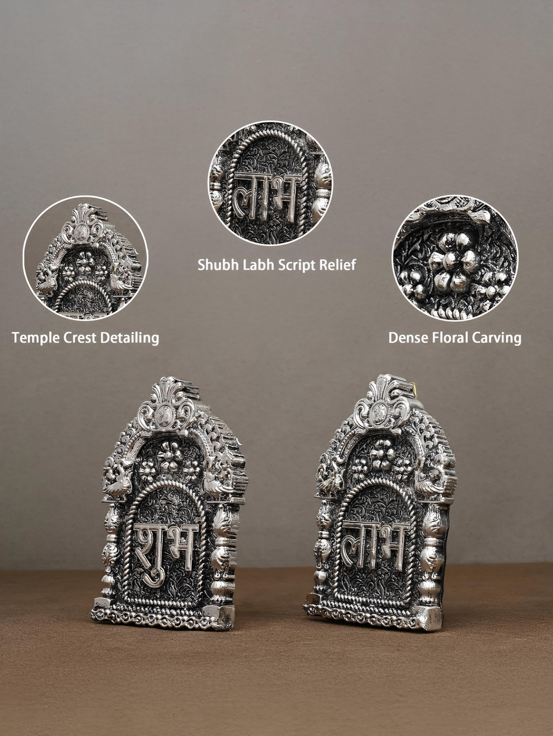 Pure 999 Antique Finish Silver Shubh Laabh