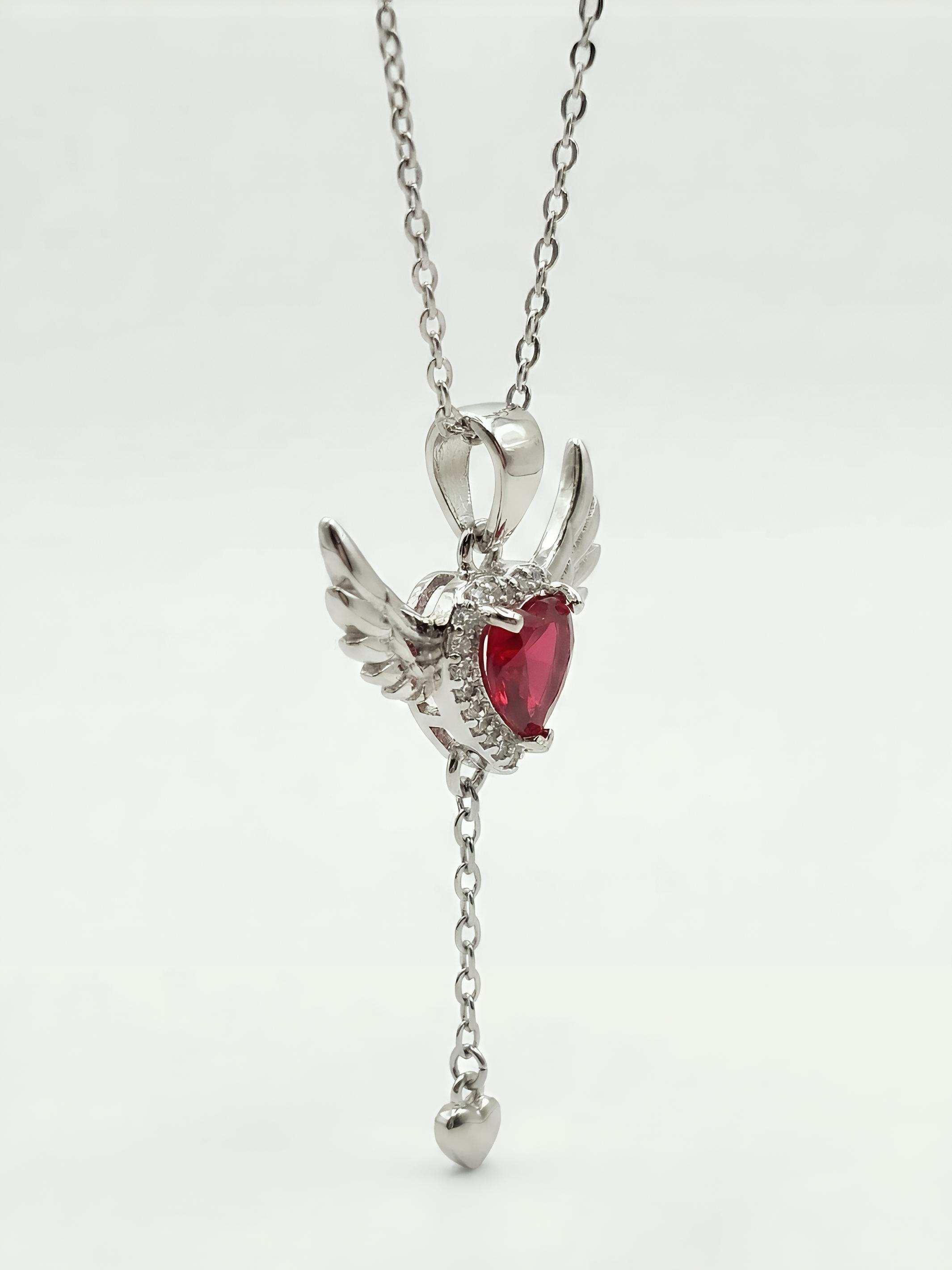Angel Wing Heart Pendant