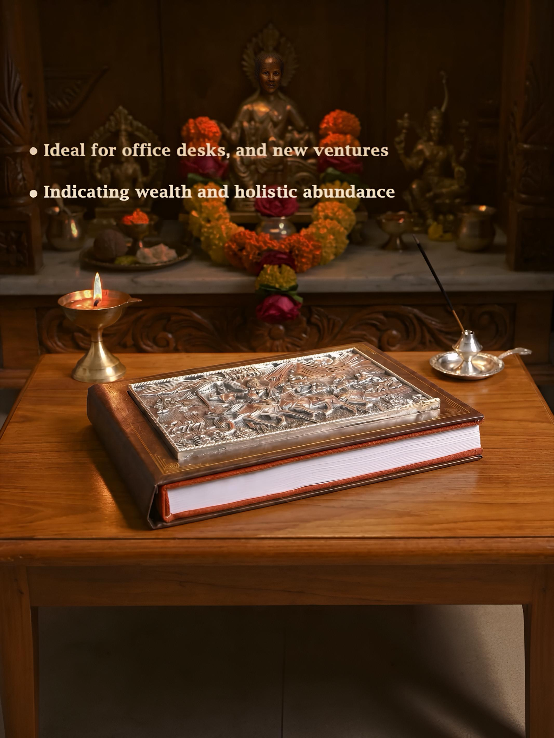 Pure 999 Antique Finish Silver Shreemad Bhagavad Geeta