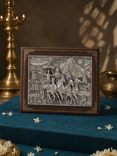 Pure 999 Antique Finish Silver Shreemad Bhagavad Geeta