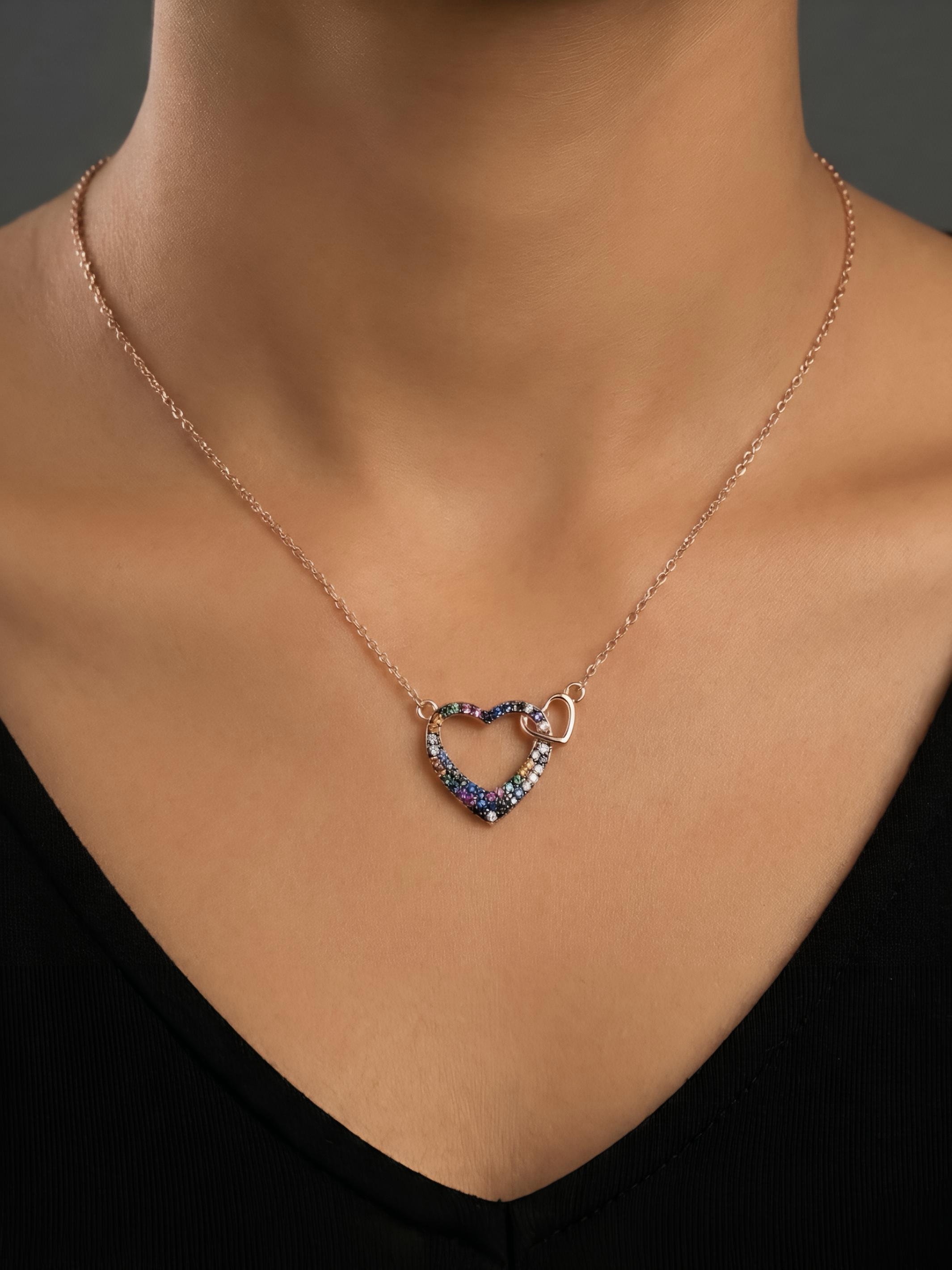 Rainbow Heart Pendant
