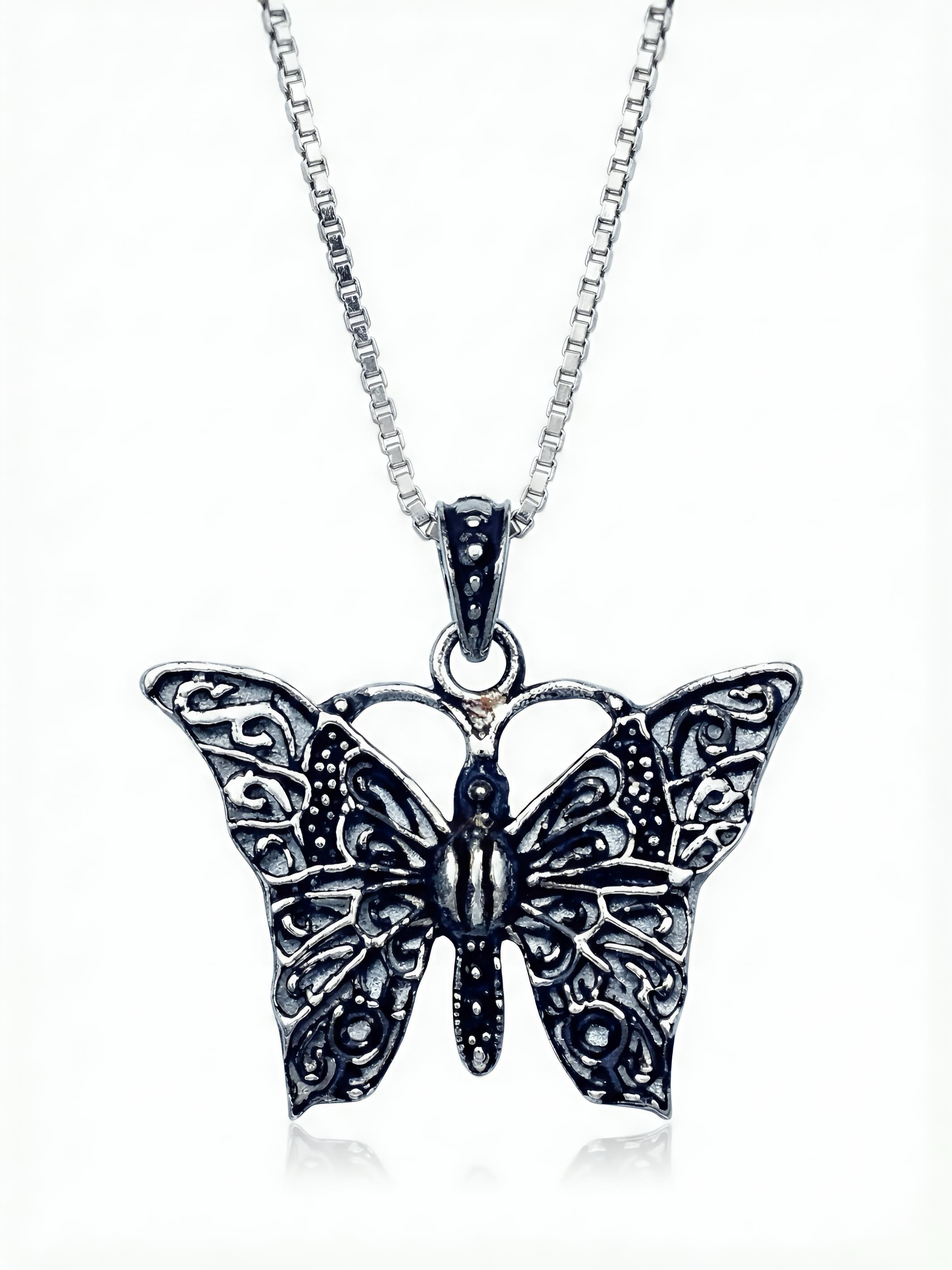 Butterfly Pendant With Chain