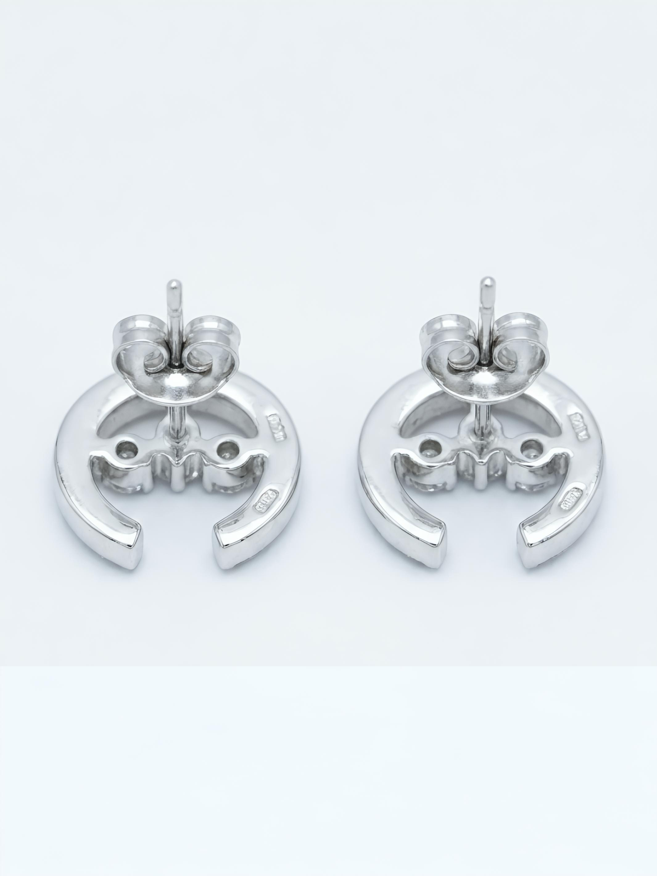 Horseshoe Shaped Pure Silver Earring