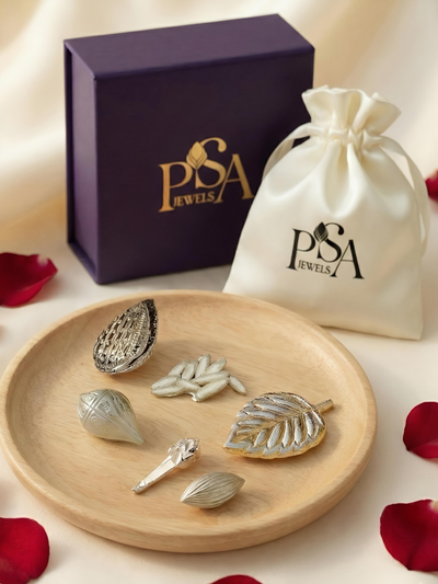 Temple Offering Mini Pure Silver Hamper / Gift Box