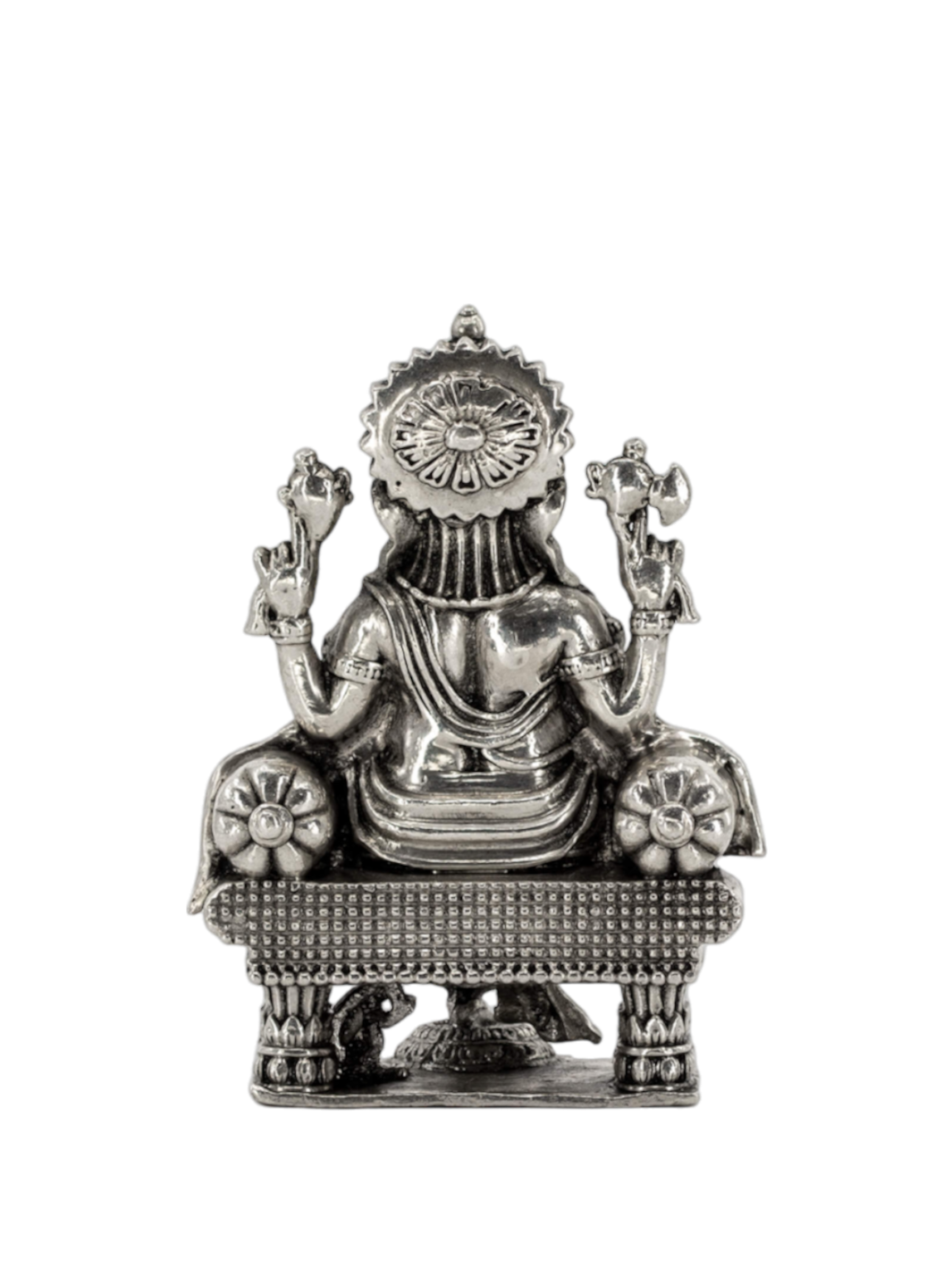 Almighty Lord Ganesh Pure Silver 3d Idol - PSA Jewels