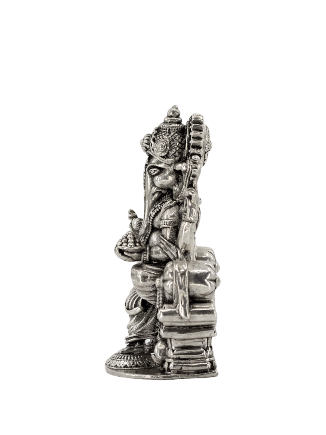 Almighty Lord Ganesh Pure Silver 3d Idol - PSA Jewels