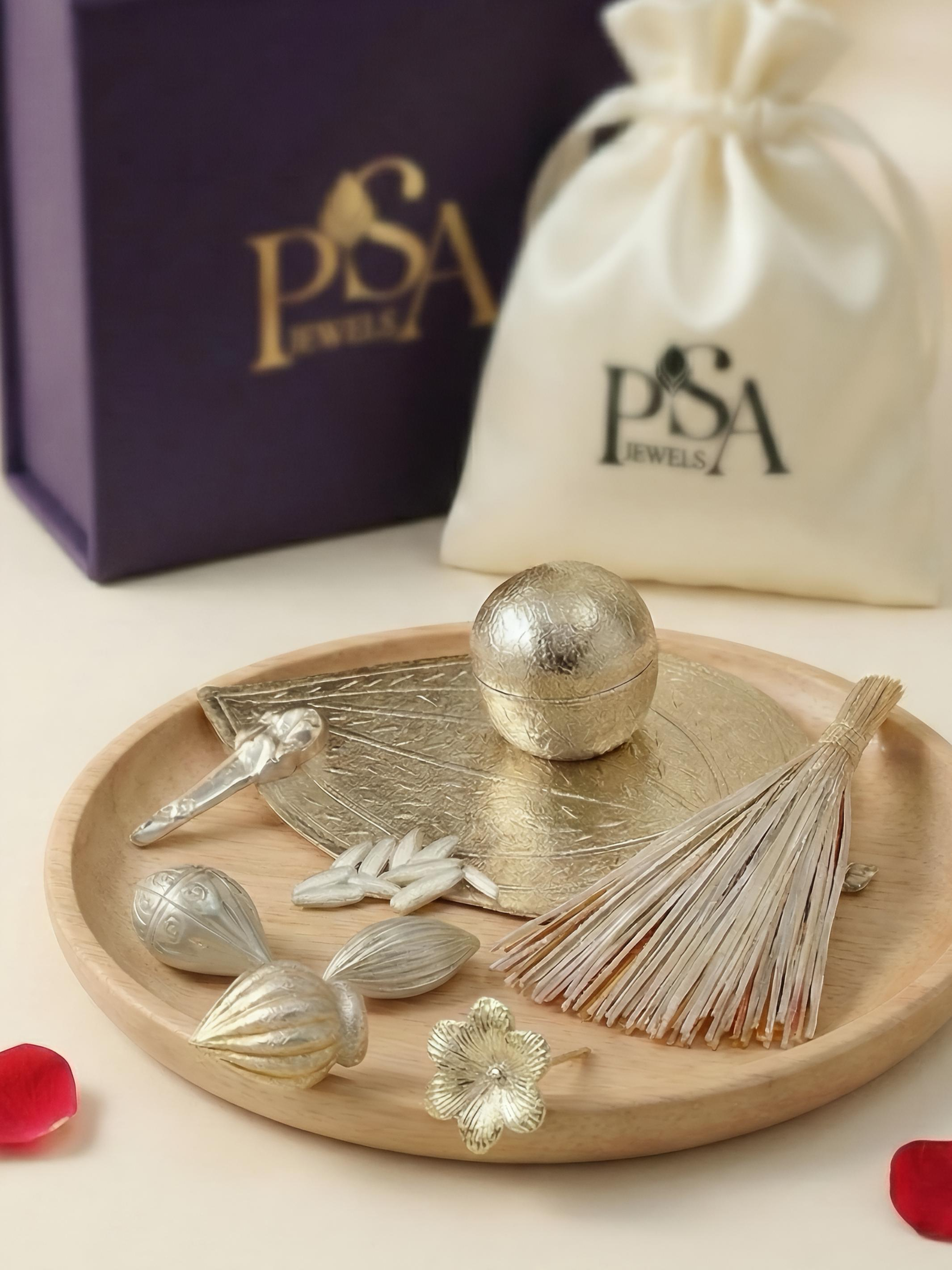 Ganesha’s Pooja Essentials Mega Pure Silver Hamper / Gift Box