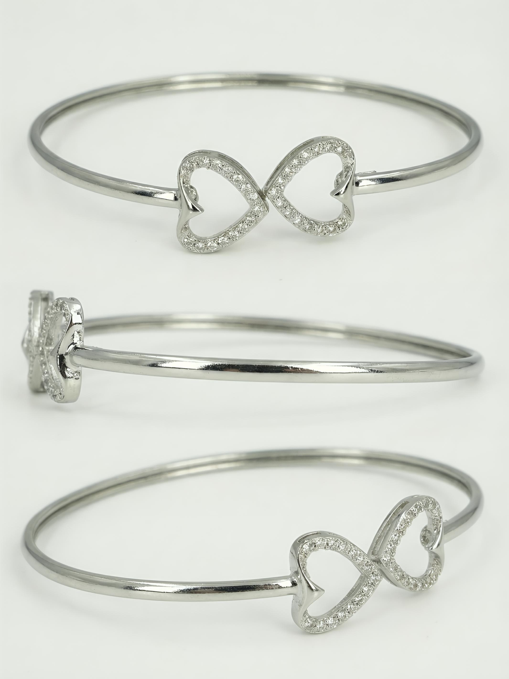 Beautiful Heart Pure Silver Bracelet