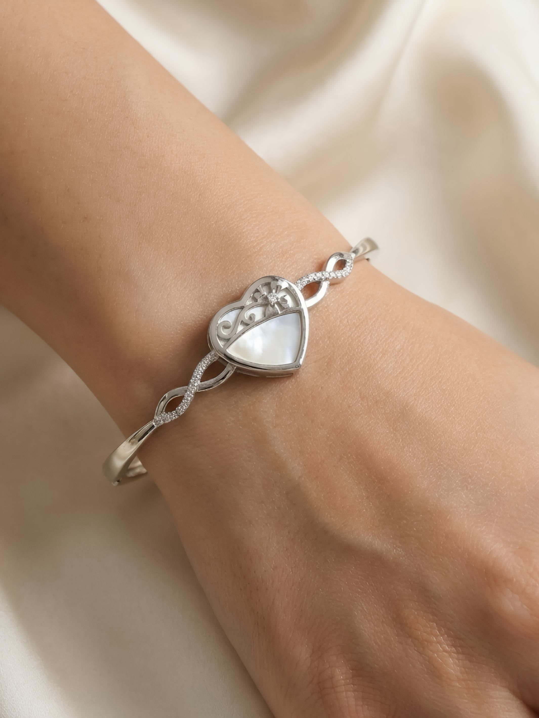 Entwined Love Pure Silver Bracelet